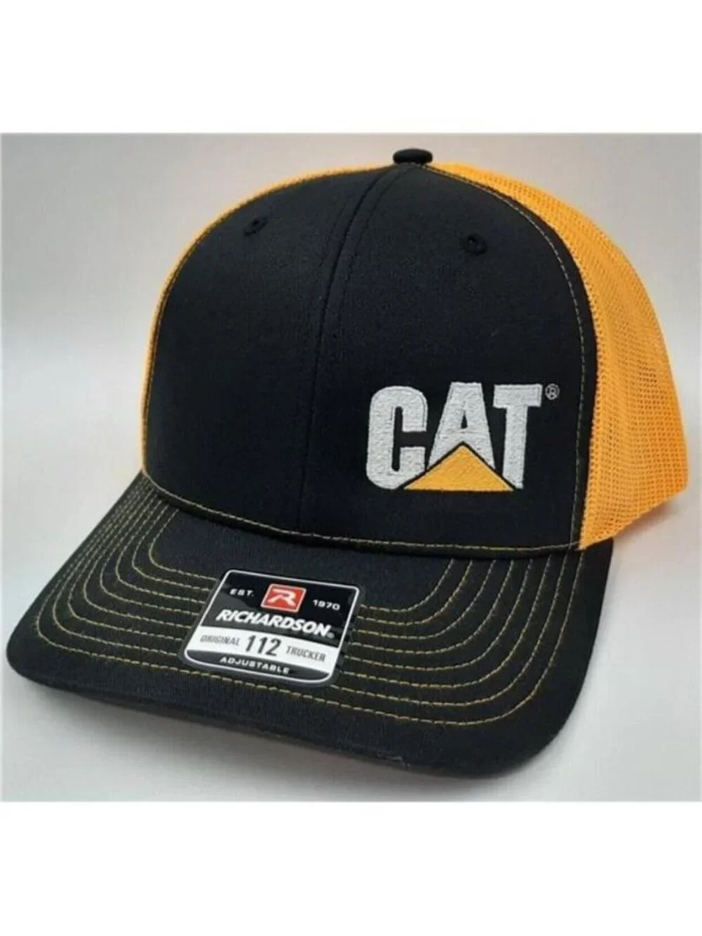 Womens Industrial Workwear Embroidered Richardson 112 Trucker Hat Black US Made